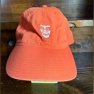 Obey Hat Cap Strap Back Orange Embroidered Face Graphic Classic Streetwear Mens